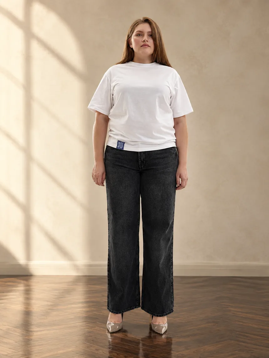Джинсы 369 Black Lux, plus size